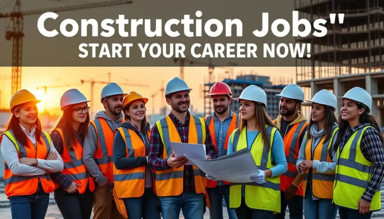 Entry Level Construction Jobs: Start Y0ur Career Now